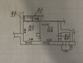 �������� �������, 43 �<sup>2</sup>, 1/1 ����