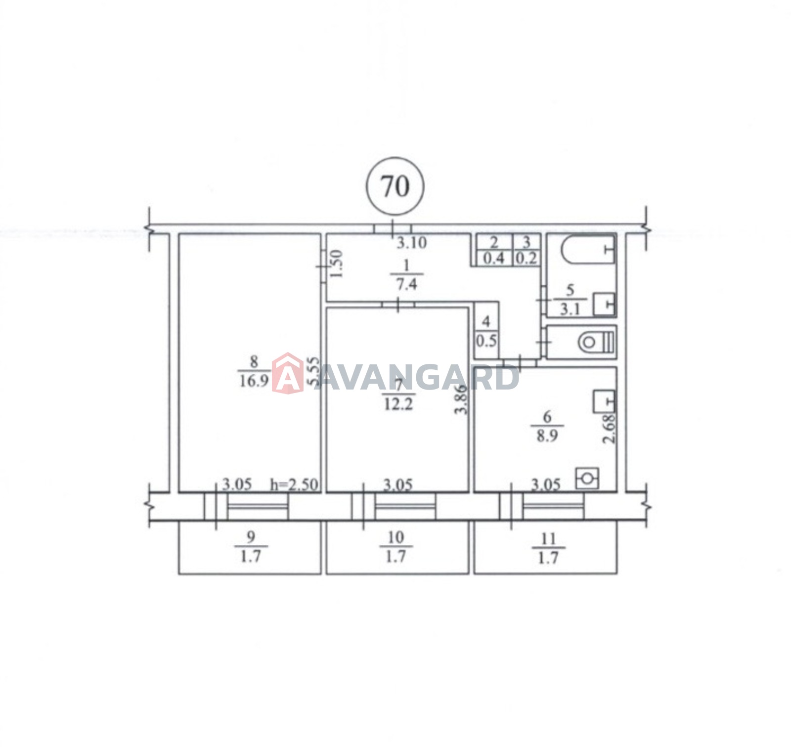 2 ��. ��������, 55/30/9 ��. �., 7/16 ������ ���� 18