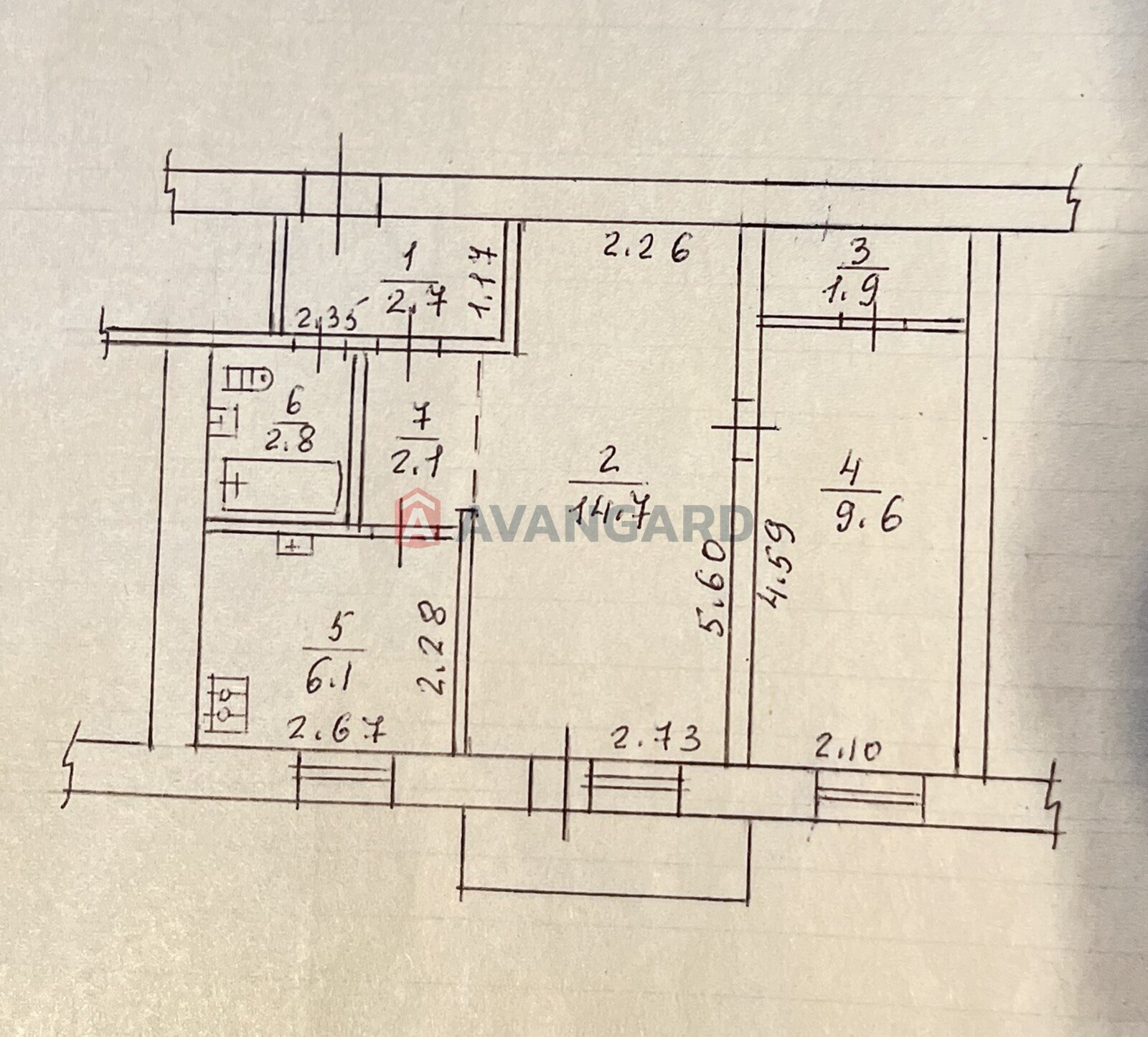 2 комн. квартира, 42/26/6 кв. м., -/5 этаж фото 13 2 комн. квартира, 42/26/6 кв. м., -/5 этаж фото 13