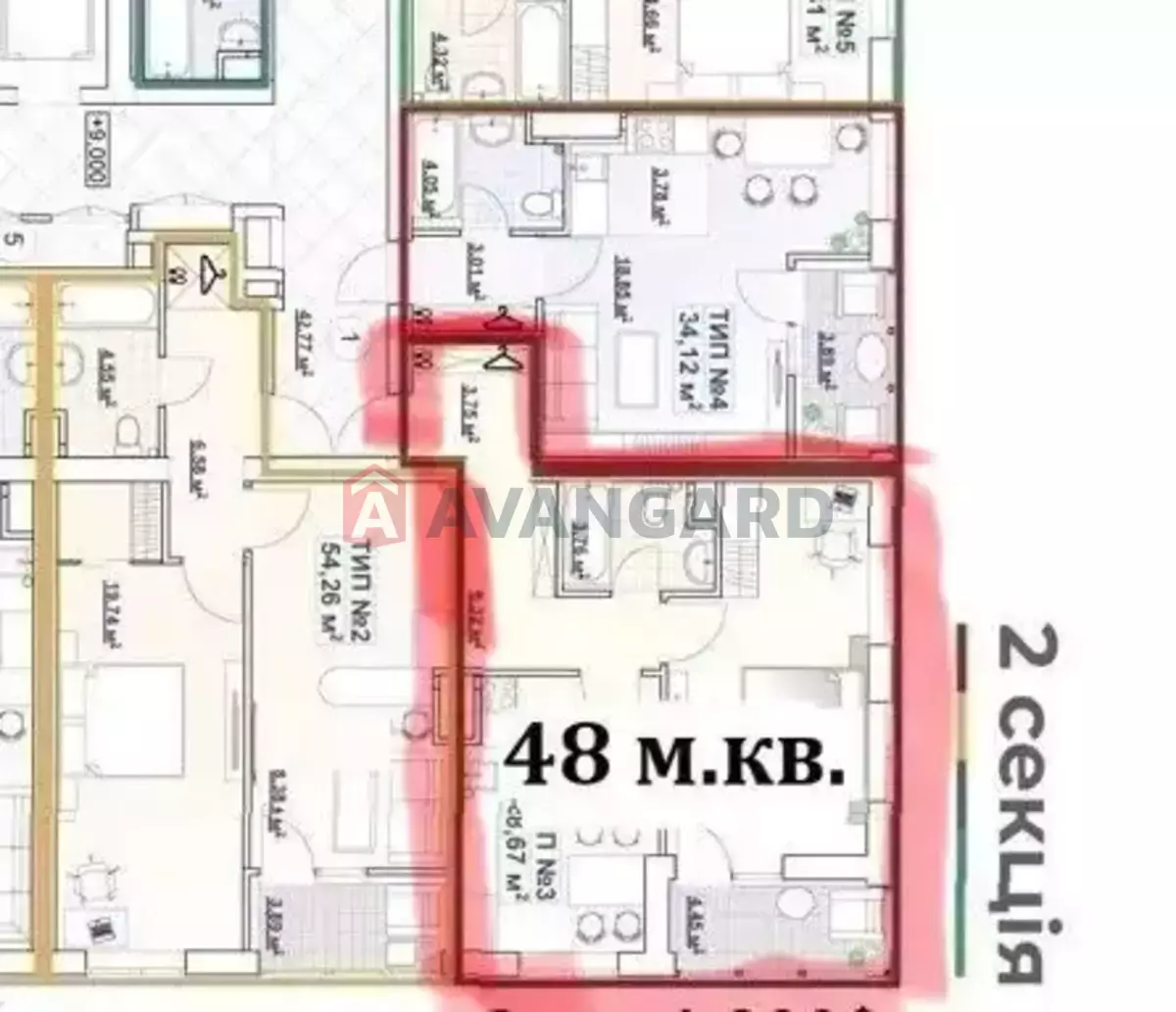 2 кім. квартира, 48/-/- кв. м., 2/10 поверх фото 12 2 кім. квартира, 48/-/- кв. м., 2/10 поверх фото 12