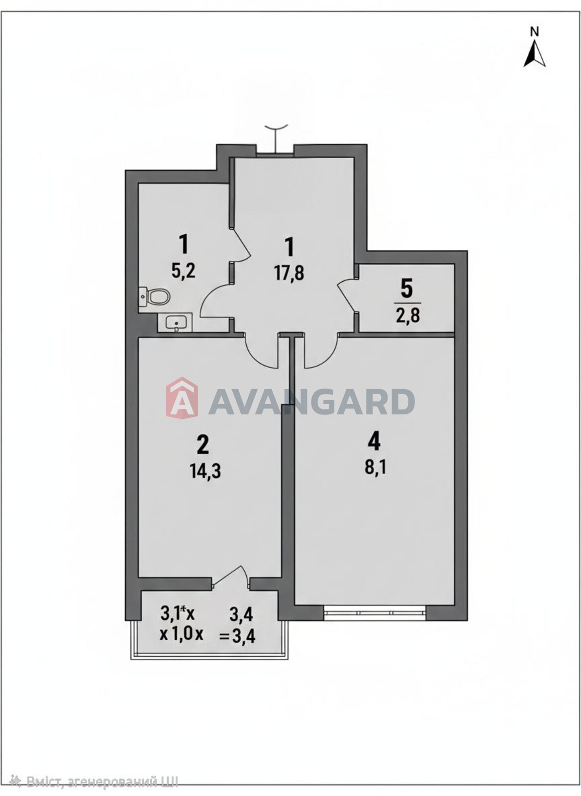 1 ��. ��������, 51,6/17,8/14.3 ��. �., 11/25 ������ ���� 14