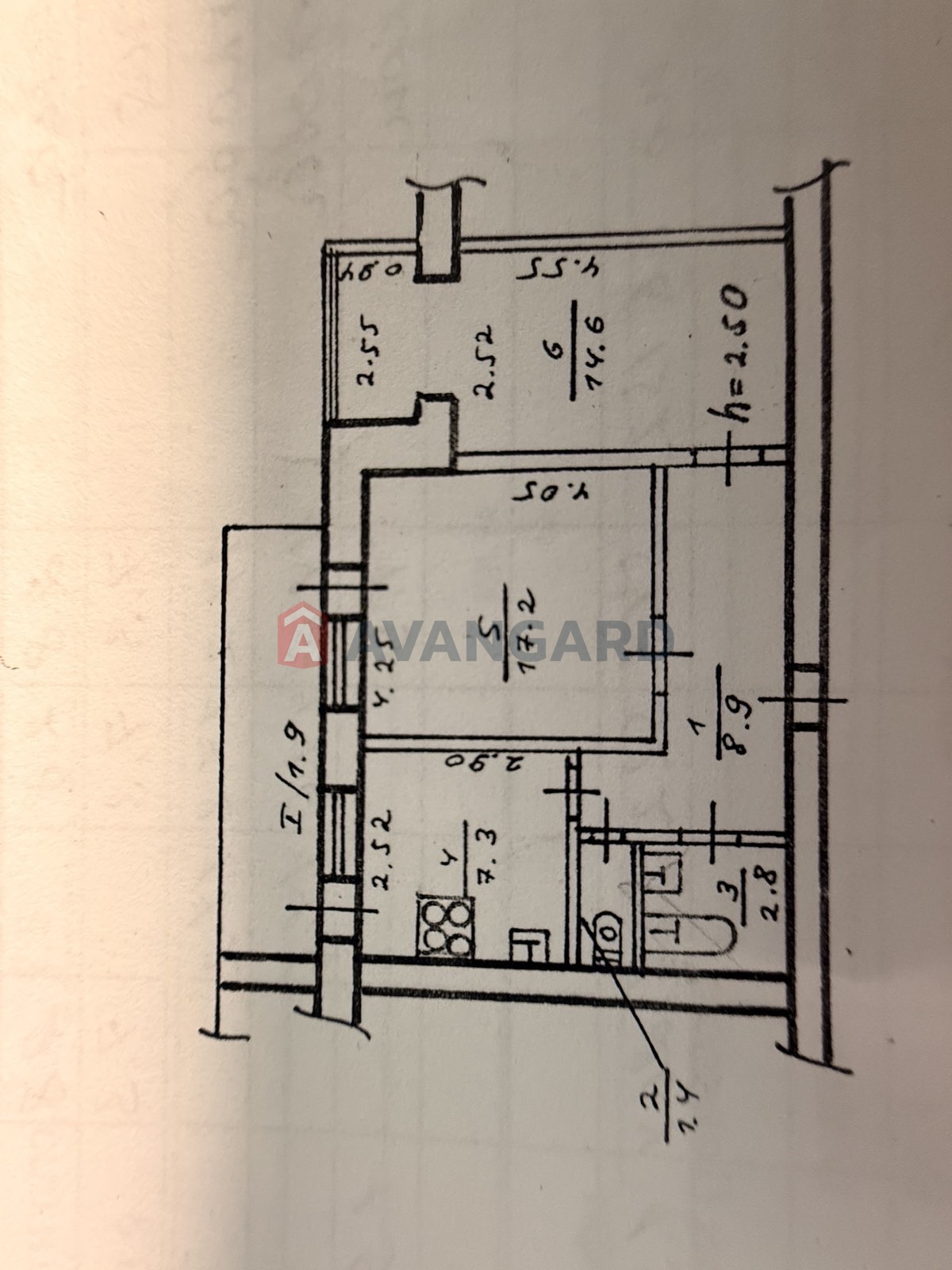 2 ��. ��������, 55/30/9 ��. �., 9/11 ������ ���� 8