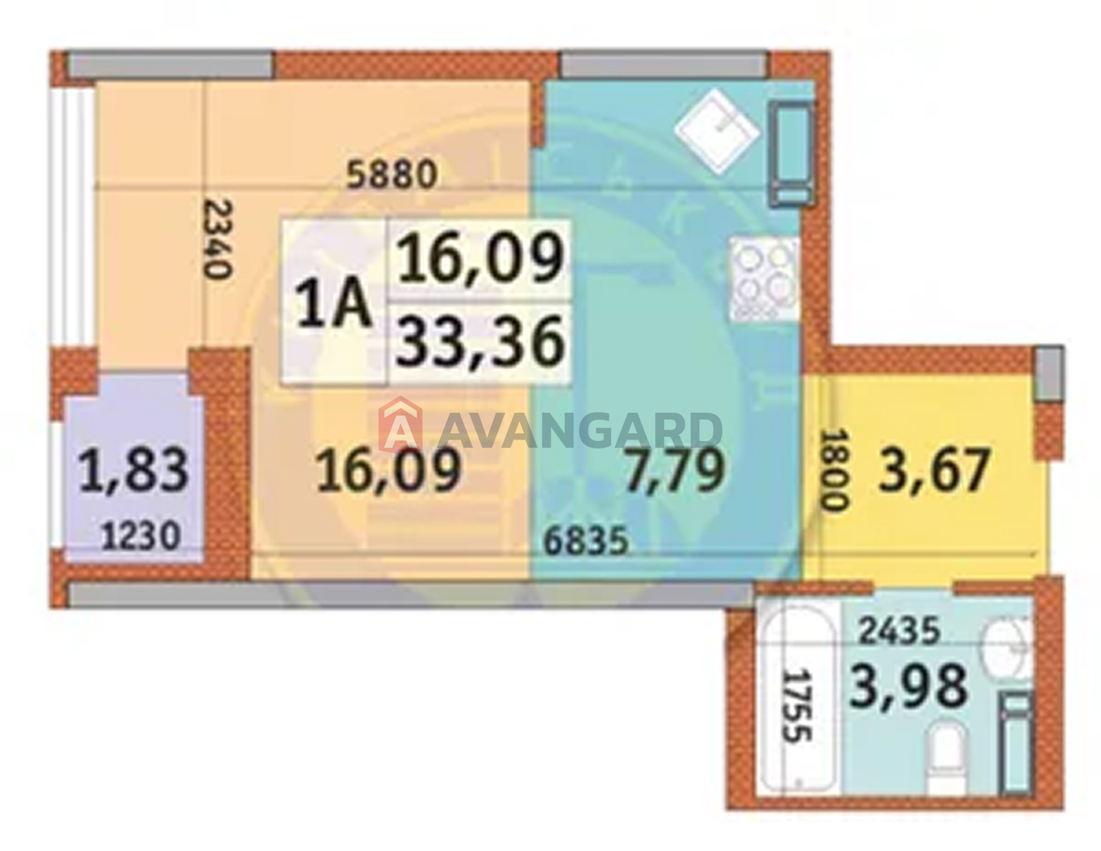 1 ��. ��������, 33/16/7 ��. �., 18/26 ������ ���� 3