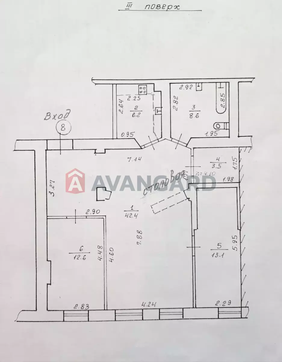 3 кім. квартира, 86/52/- кв. м., 3/3 поверх фото 1 3 кім. квартира, 86/52/- кв. м., 3/3 поверх фото 1