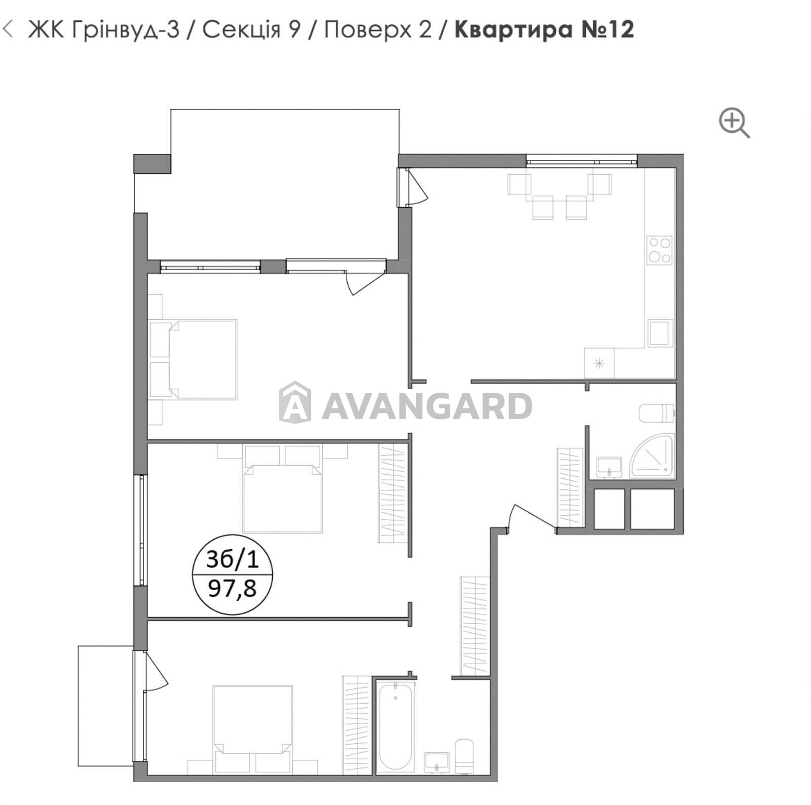 3 ��. ��������, 97.8/36/18 ��. �., 2/5 ������ ���� 6