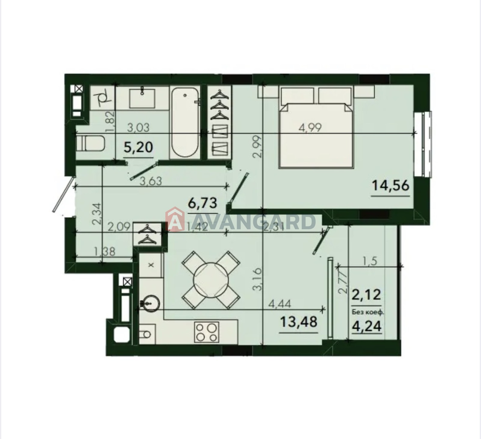 1 ��. ��������, 42/15/14 ��. �., 5/8 ������ ���� 11