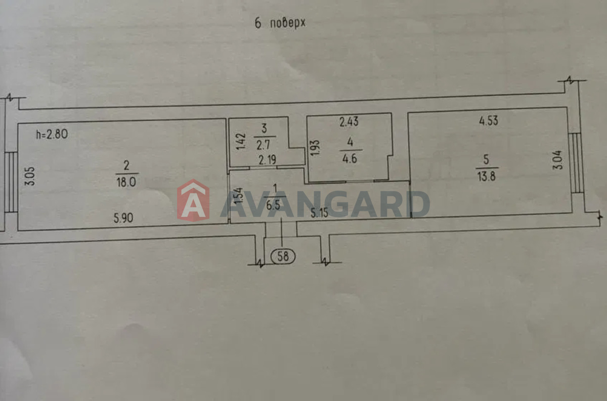1 ��. ��������, 46/-/13.8 ��. �., 6/6 ������ ���� 7