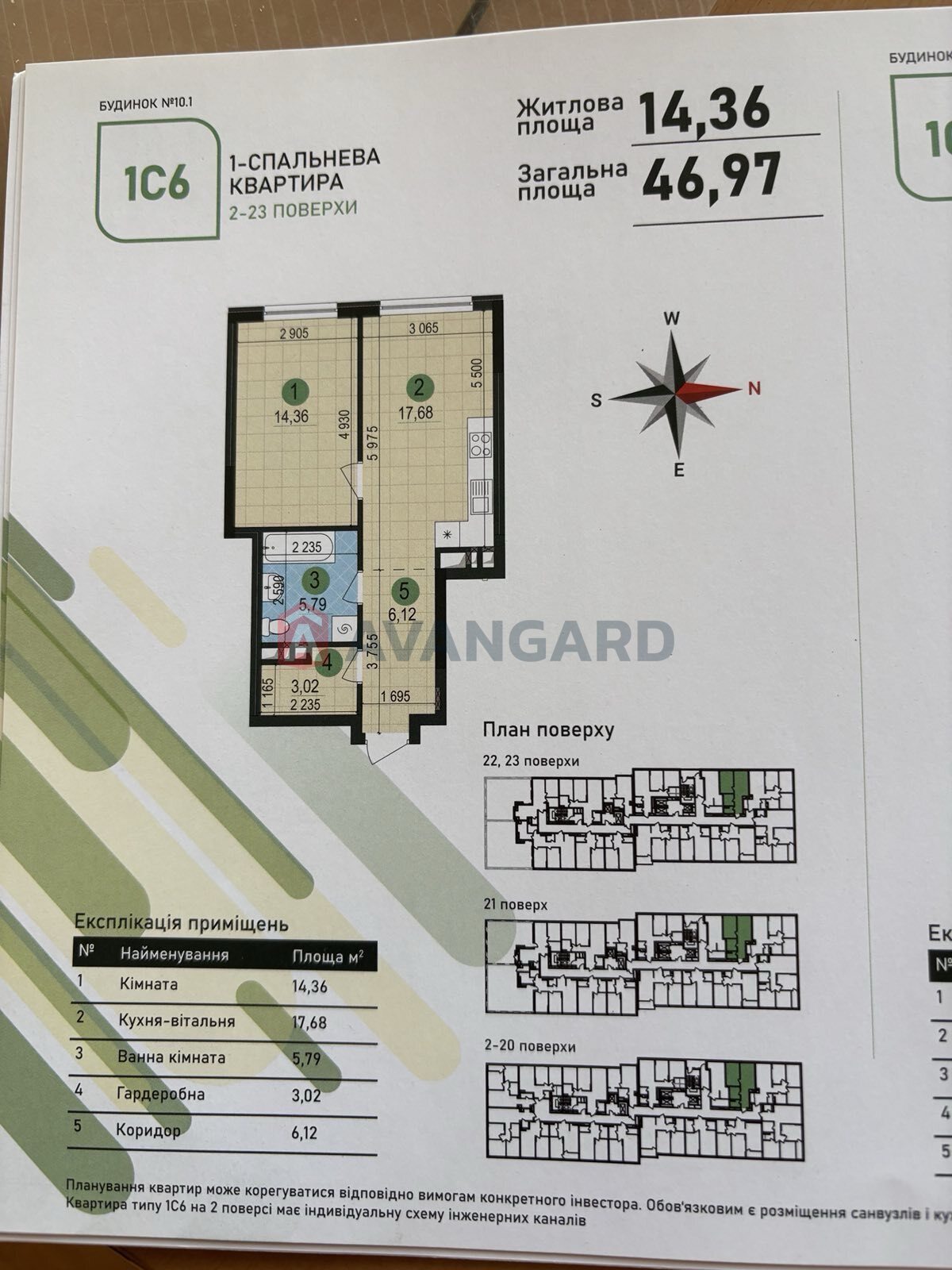 1 ��. ��������, 47/14,36/17,68 ��. �., 22/23 ������ ���� 11