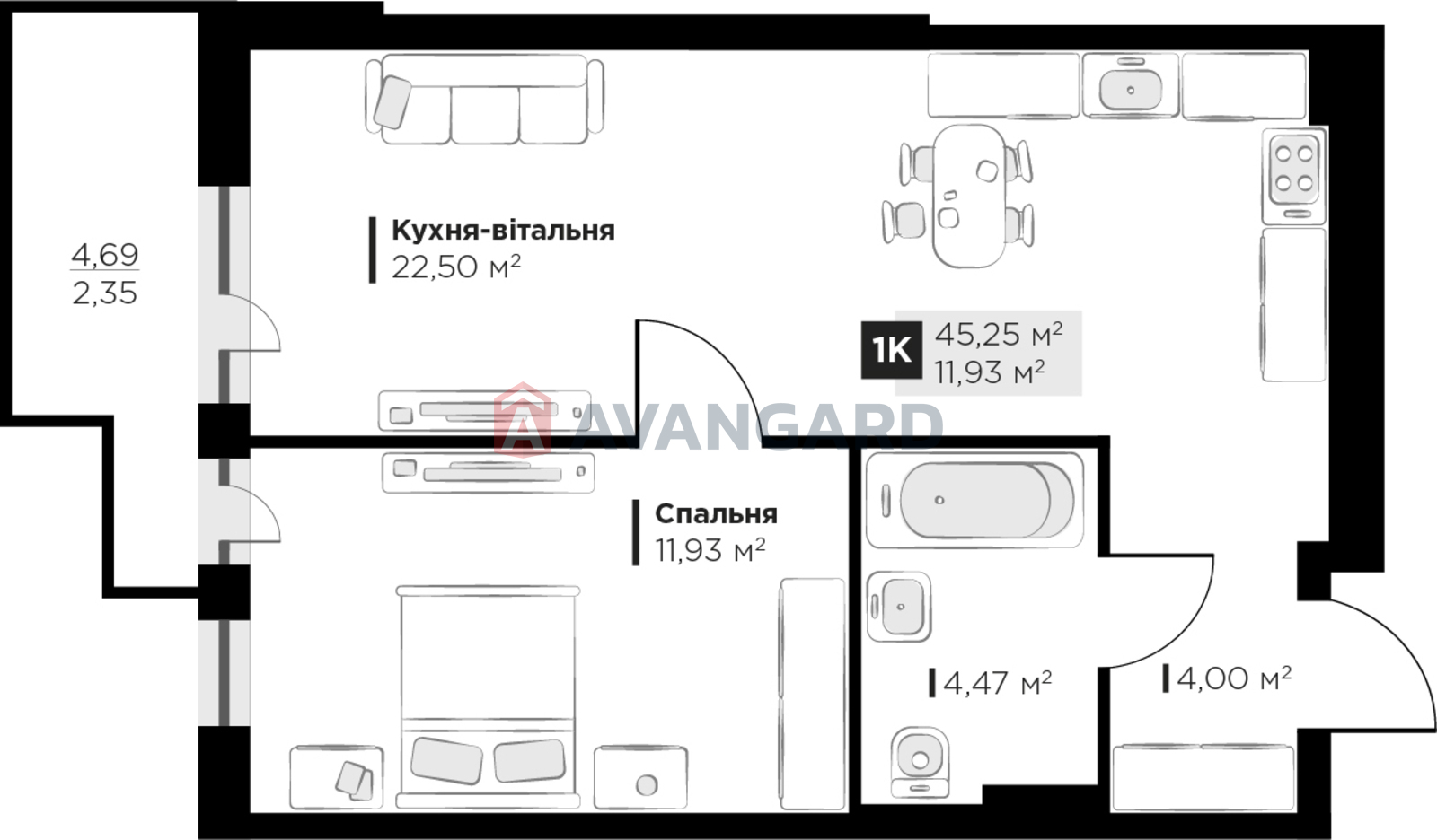 1 ��. ��������, 45,25/11/22 ��. �., 4/7 ������ ���� 7