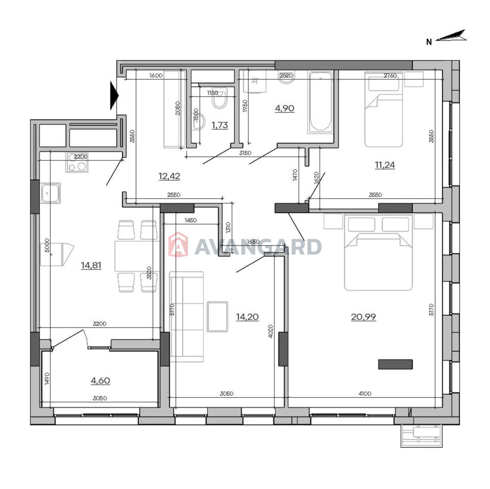 3 ��. ��������, 84,89/46,43/14,81 ��. �., 5/9 ������ ���� 1