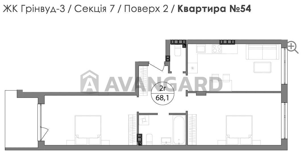 2 ��. ��������, 68.1/36/17 ��. �., 2/5 ������ ���� 5