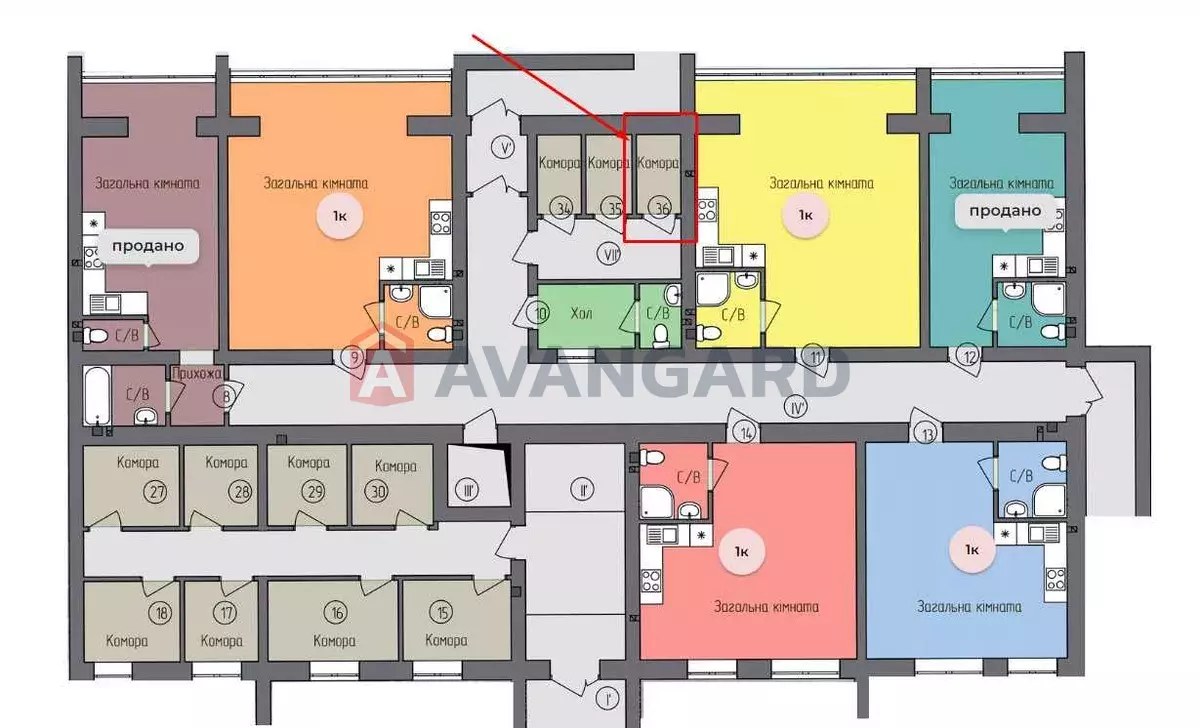 2 кім. квартира, 65/-/26 кв. м., 1/6 поверх фото 1 2 кім. квартира, 65/-/26 кв. м., 1/6 поверх фото 1