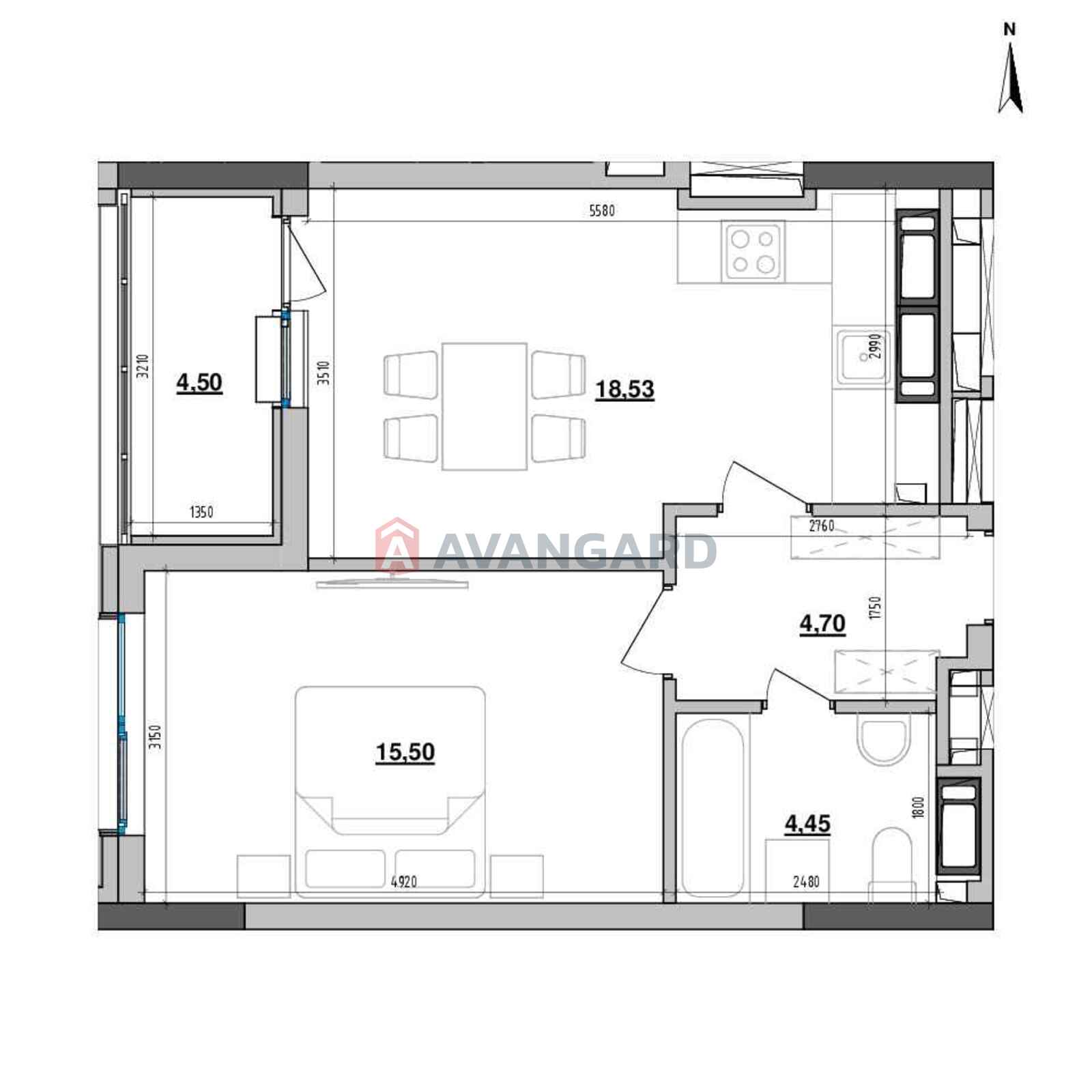 1 ��. ��������, 47.68/15.50/18.53 ��. �., 11/25 ������ ���� 2