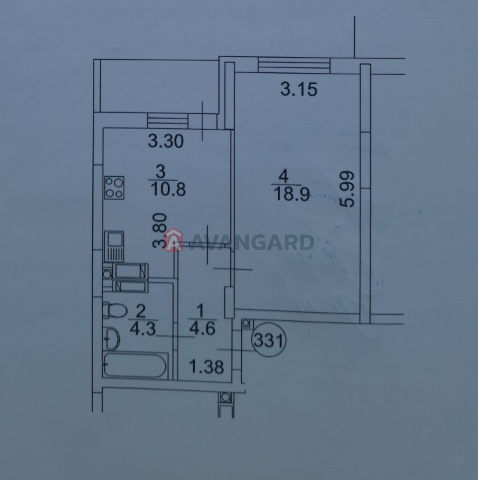 1 ����. ��������, 42/19/11 ��. �., 16/25 ���� ���� 2