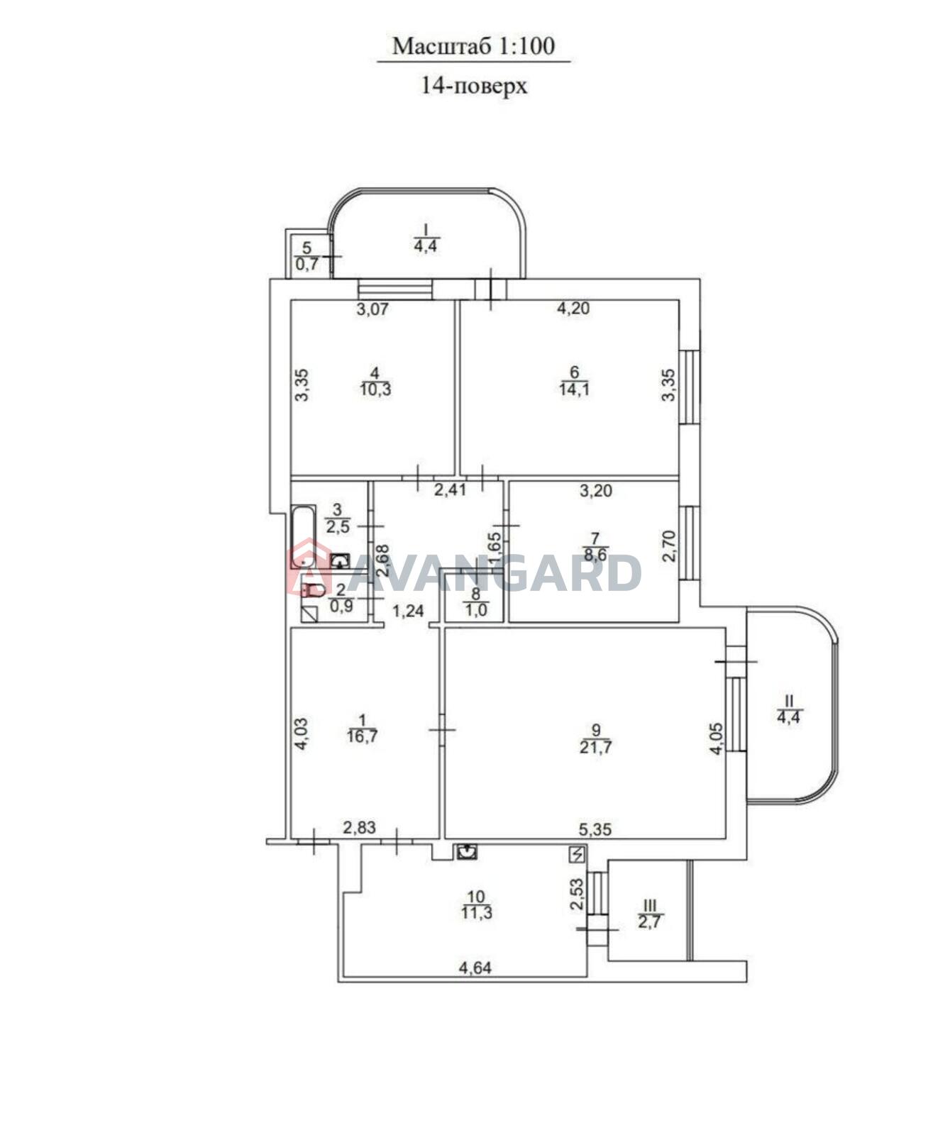 4 ��. ��������, 100/55/11 ��. �., 14/23 ������ ���� 3