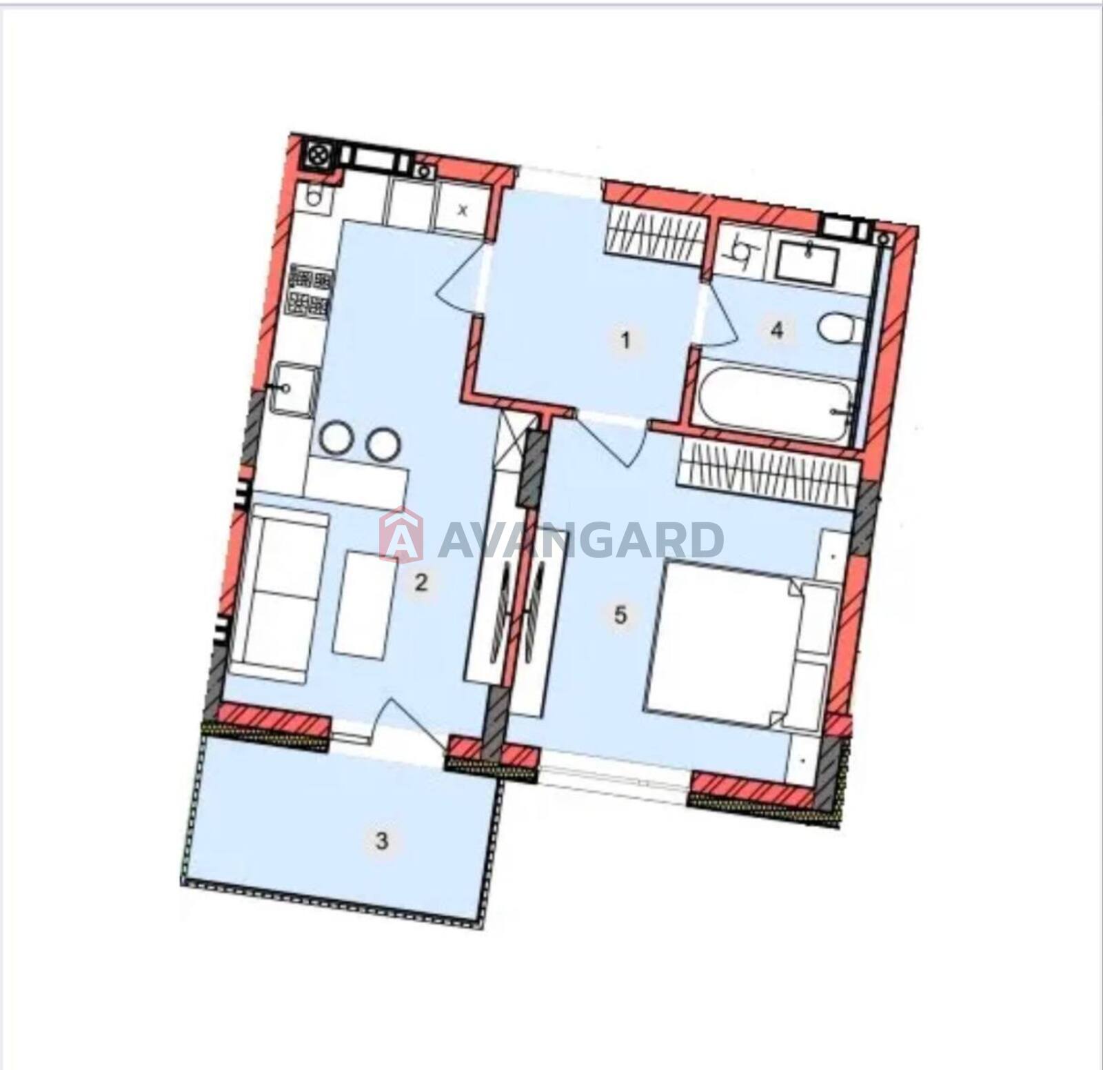 1 ��. ��������, 44,43/14,05/17,8 ��. �., 3/5 ������ ���� 1