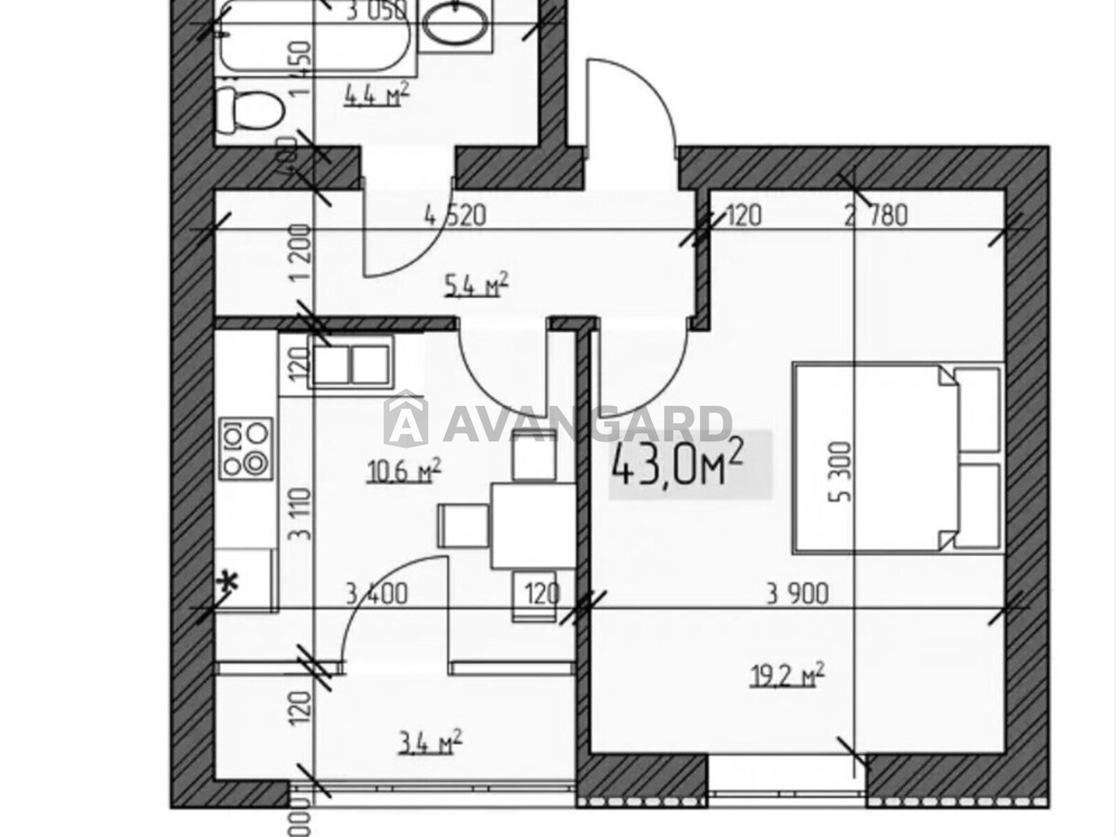 1 ��. ��������, 43/-/10.6 ��. �., 2/3 ������ ���� 1