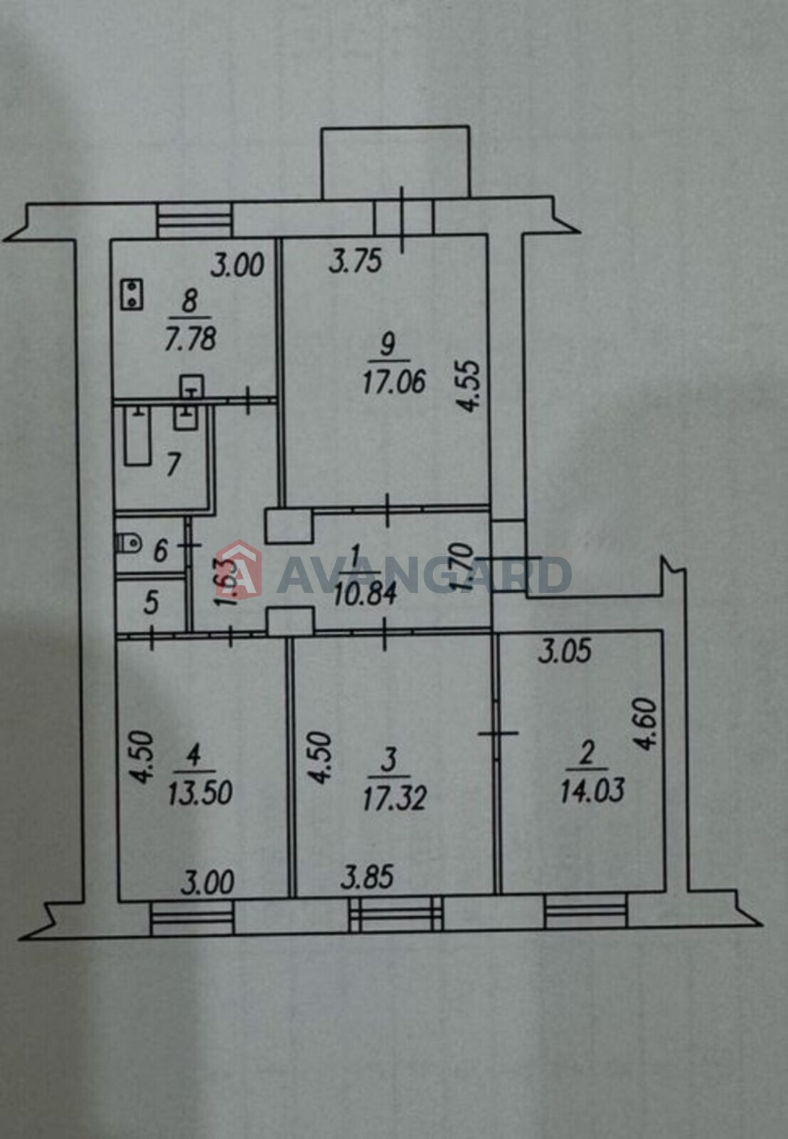 4 кім. квартира, 87/-/8 кв. м., 5/5 поверх фото 6 4 кім. квартира, 87/-/8 кв. м., 5/5 поверх фото 6