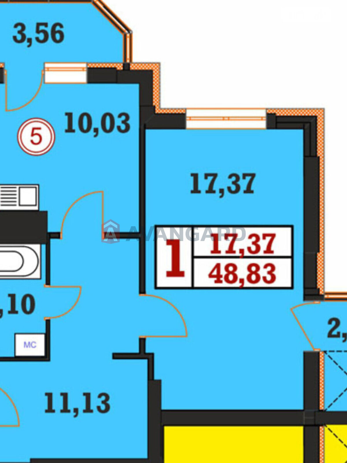 1 ��. ��������, 48/25/10 ��. �., 16/16 ������ ���� 5