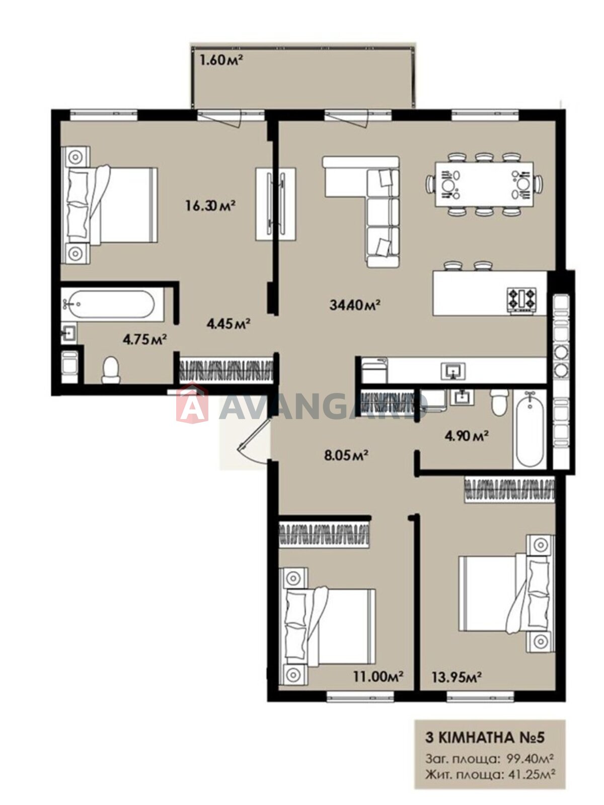 3 ��. ��������, 99/41/34 ��. �., 3/5 ������ ���� 9