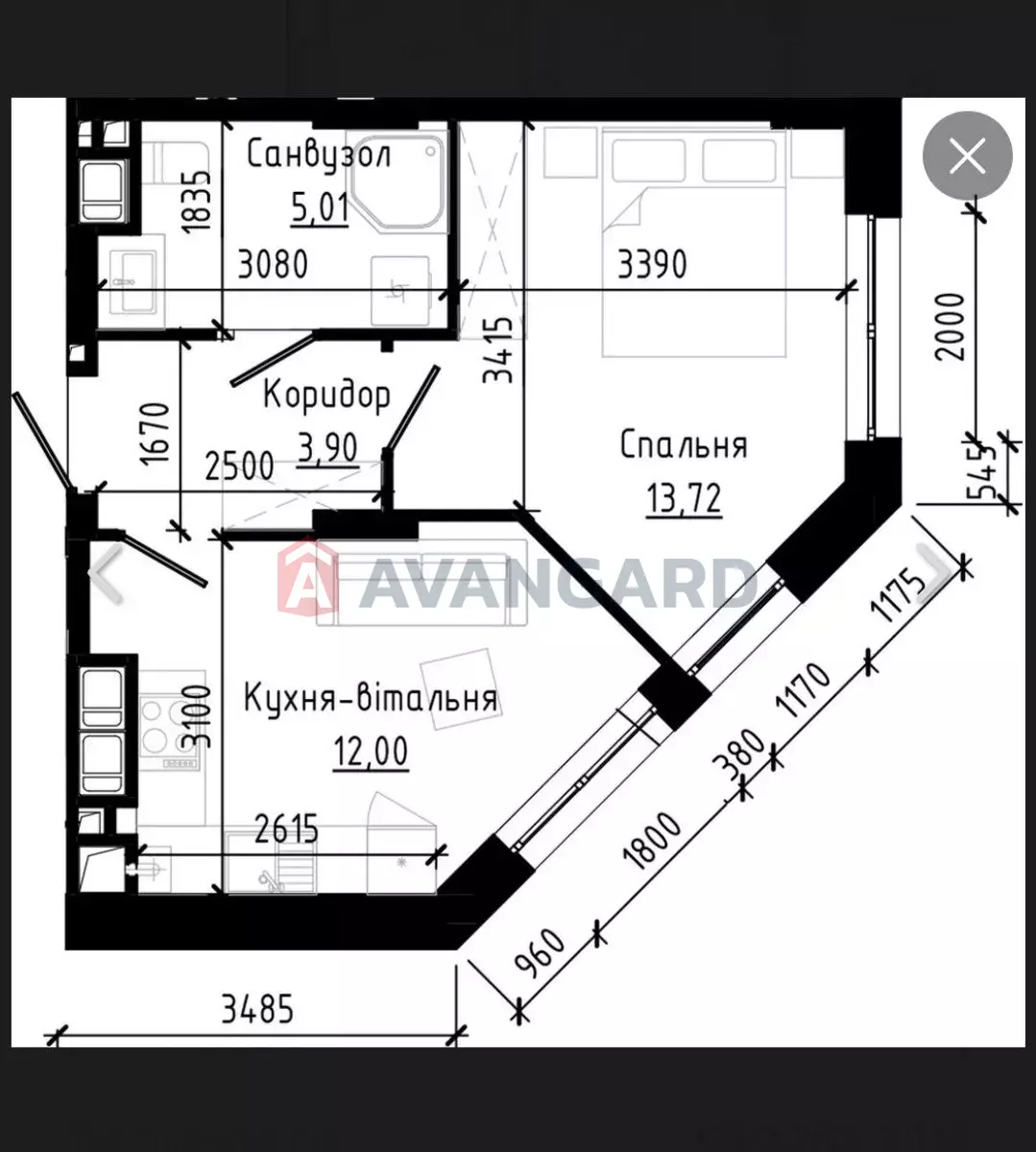 1 комн. квартира, 34/-/12 кв. м., 2/6 этаж фото 3 1 комн. квартира, 34/-/12 кв. м., 2/6 этаж фото 3
