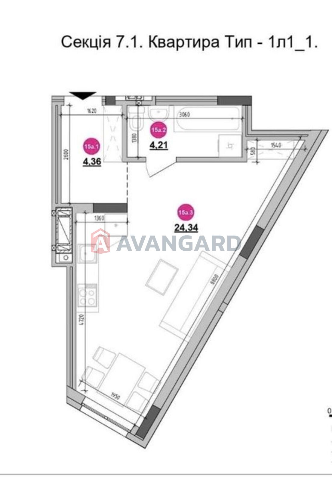 1 комн. квартира, 33/-/24 кв. м., 1/9 этаж фото 3 1 комн. квартира, 33/-/24 кв. м., 1/9 этаж фото 3