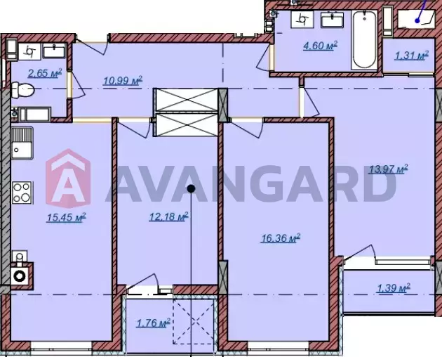 3 ��. ��������, 80,7/42,51/15,45 ��. �., 2/9 ������ ���� 3