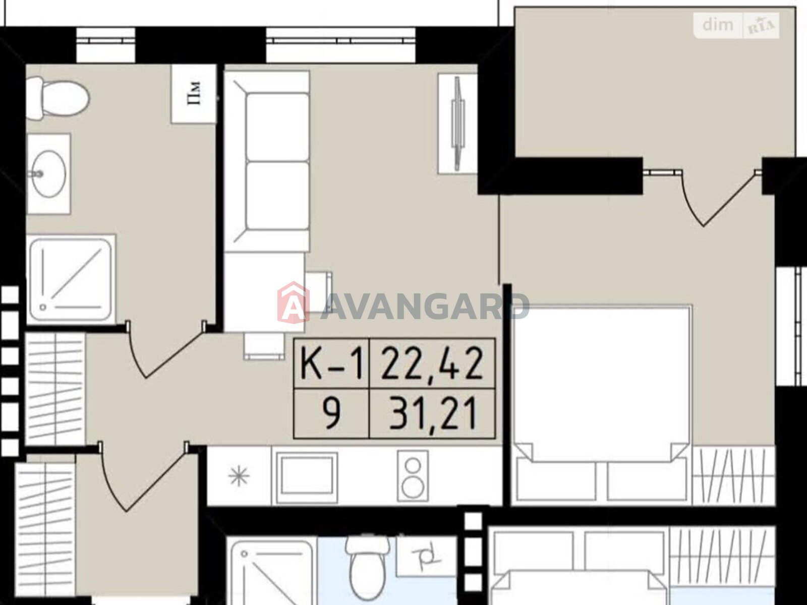 1 ����. ��������, 31/20/8 ��. �., 6/10 ���� ���� 22