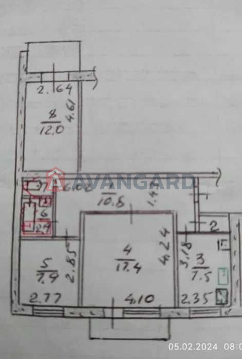 3 кім. квартира, 64/-/7 кв. м., 7/9 поверх фото 12 3 кім. квартира, 64/-/7 кв. м., 7/9 поверх фото 12
