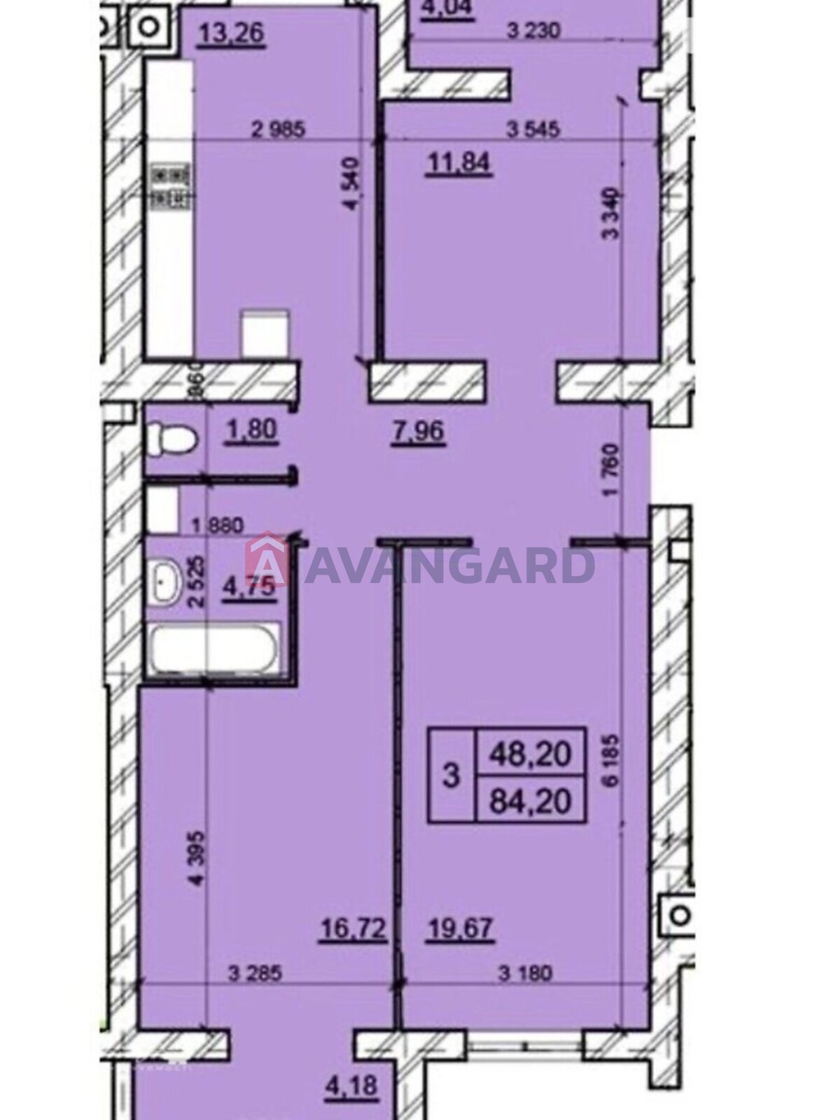 3 ��. ��������, 84/48/13 ��. �., 8/10 ������ ���� 6