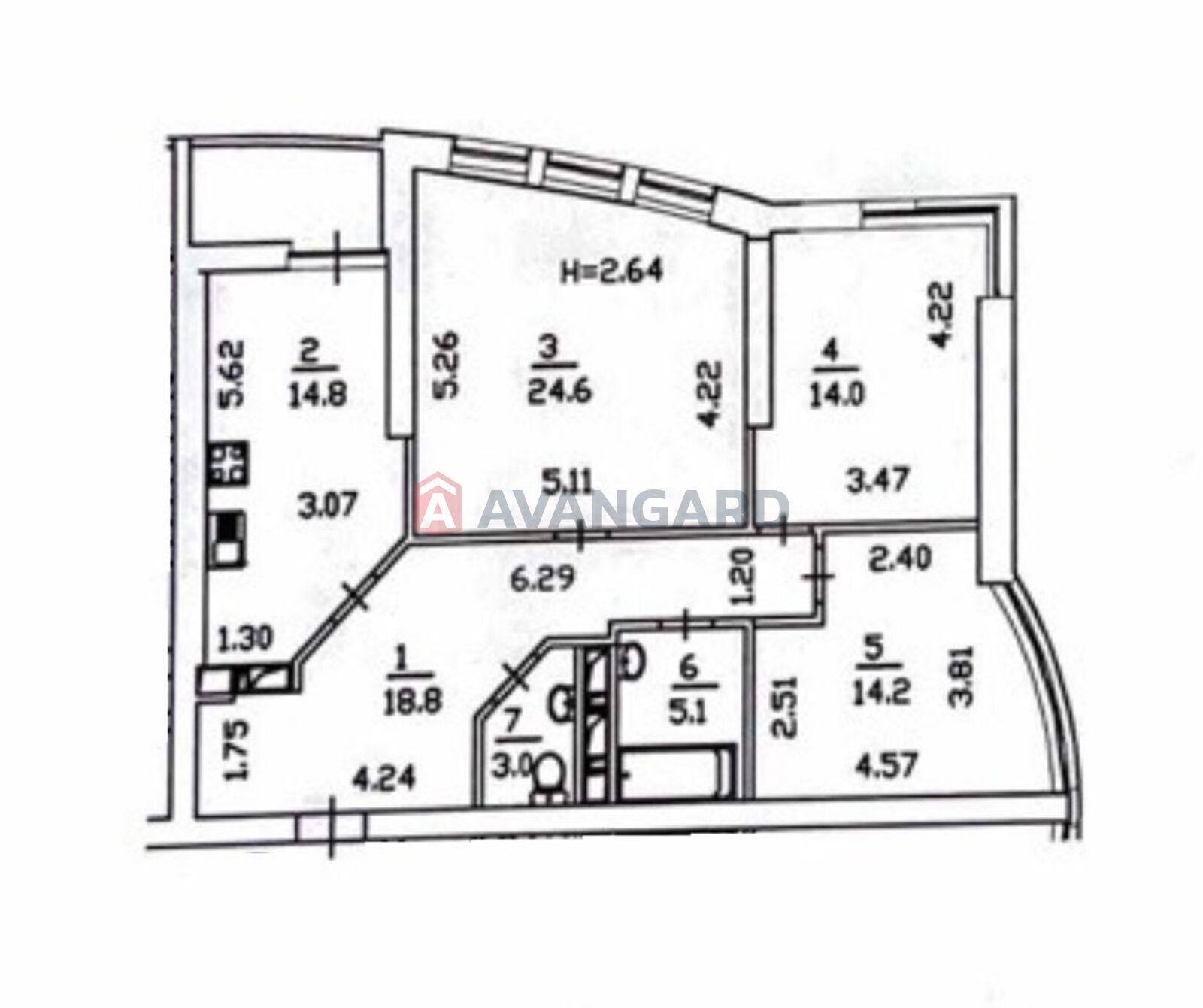 3 комн. квартира, 97/53/15 кв. м., 10/24 этаж фото 12 3 комн. квартира, 97/53/15 кв. м., 10/24 этаж фото 12