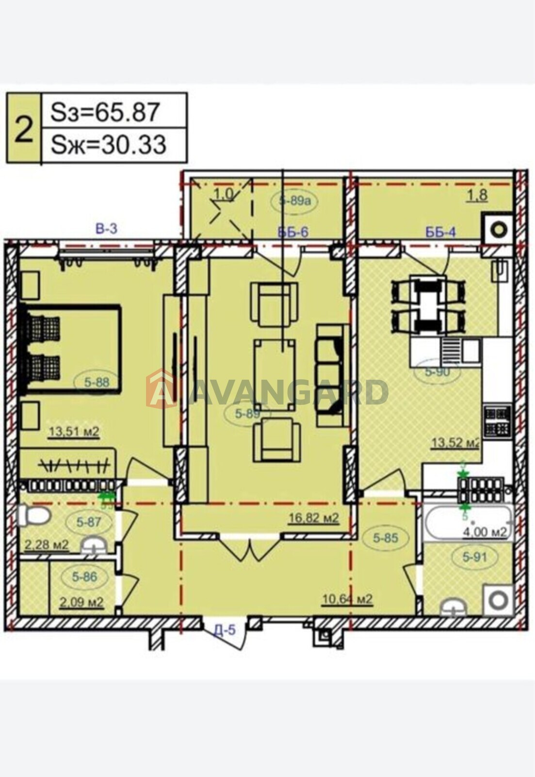 2 ����. ��������, 68/30/13 ��. �., 6/10 ���� ���� 14