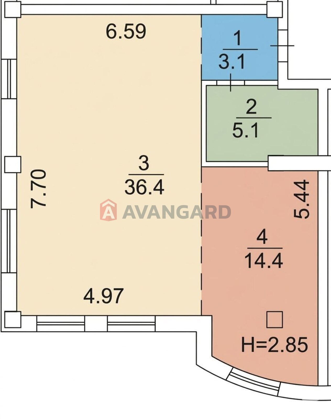 2 кім. квартира, 59/36/14 кв. м., 3/6 поверх фото 27 2 кім. квартира, 59/36/14 кв. м., 3/6 поверх фото 27