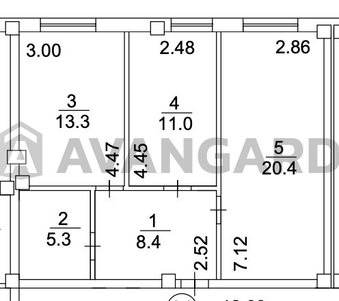 2 ��. ��������, 58.4/33/13 ��. �., 6/6 ������ ���� 12