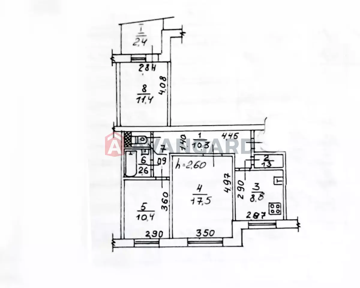 3 ��. ��������, 65/39/8 ��. �., 7/9 ������ ���� 17