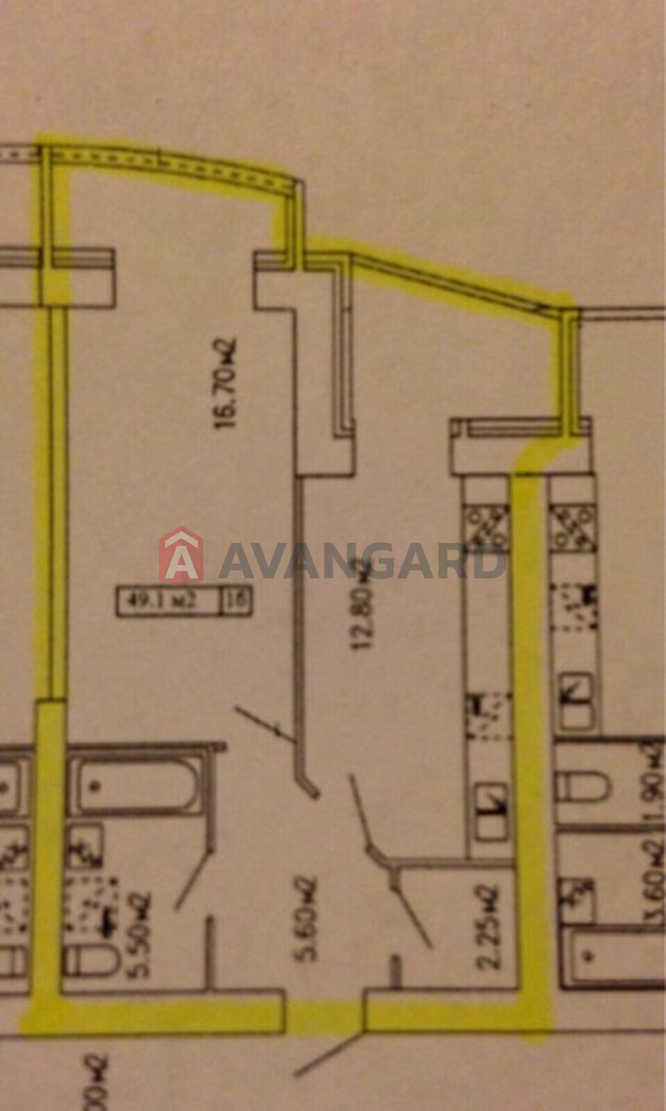 1 комн. квартира, 54/-/22 кв. м., 4/12 этаж фото 3 1 комн. квартира, 54/-/22 кв. м., 4/12 этаж фото 3