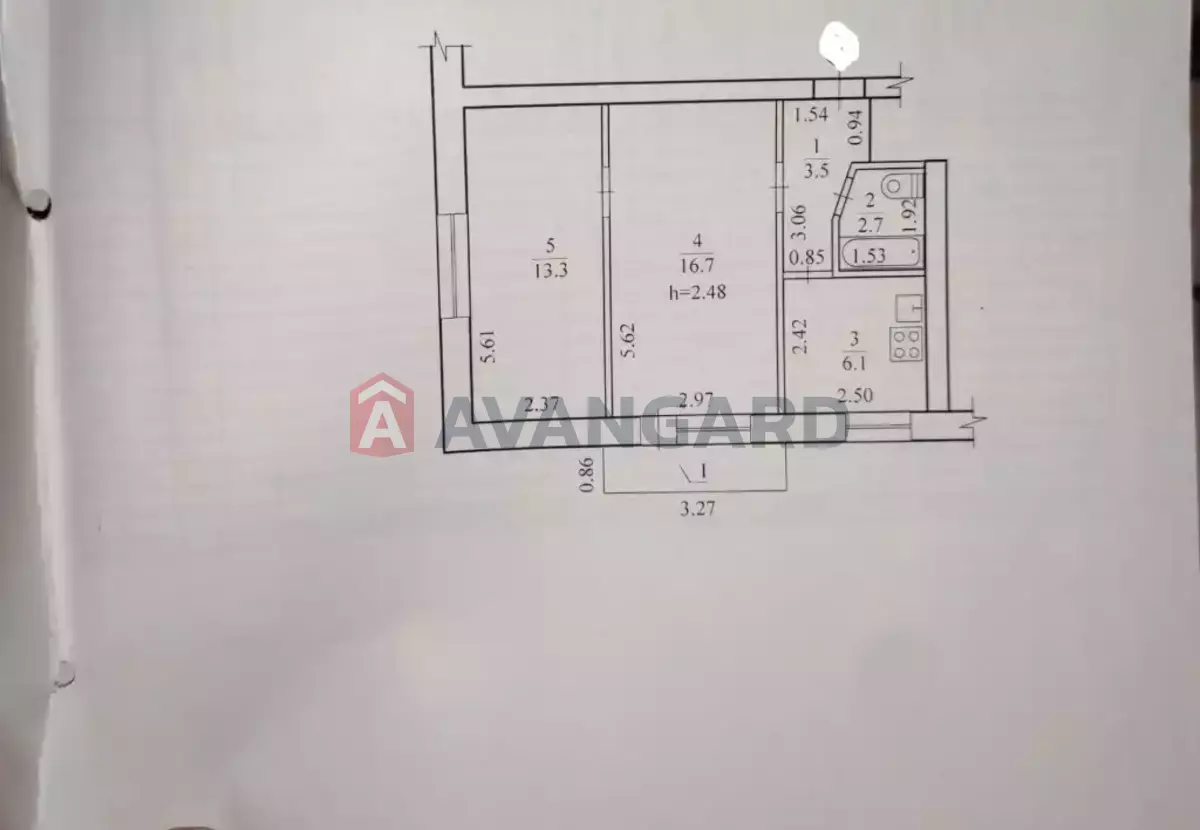 2 ��. ��������, 43/30/6 ��. �., 2/5 ������ ���� 17