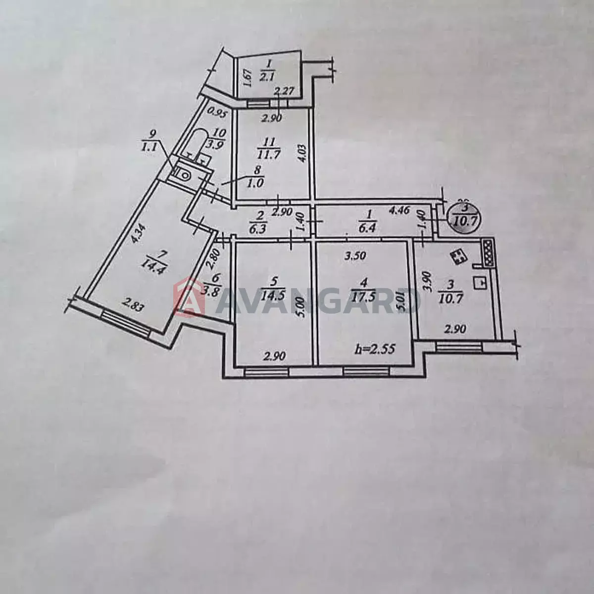 4 комн. квартира, 93/-/11 кв. м., 8/9 этаж фото 1 4 комн. квартира, 93/-/11 кв. м., 8/9 этаж фото 1