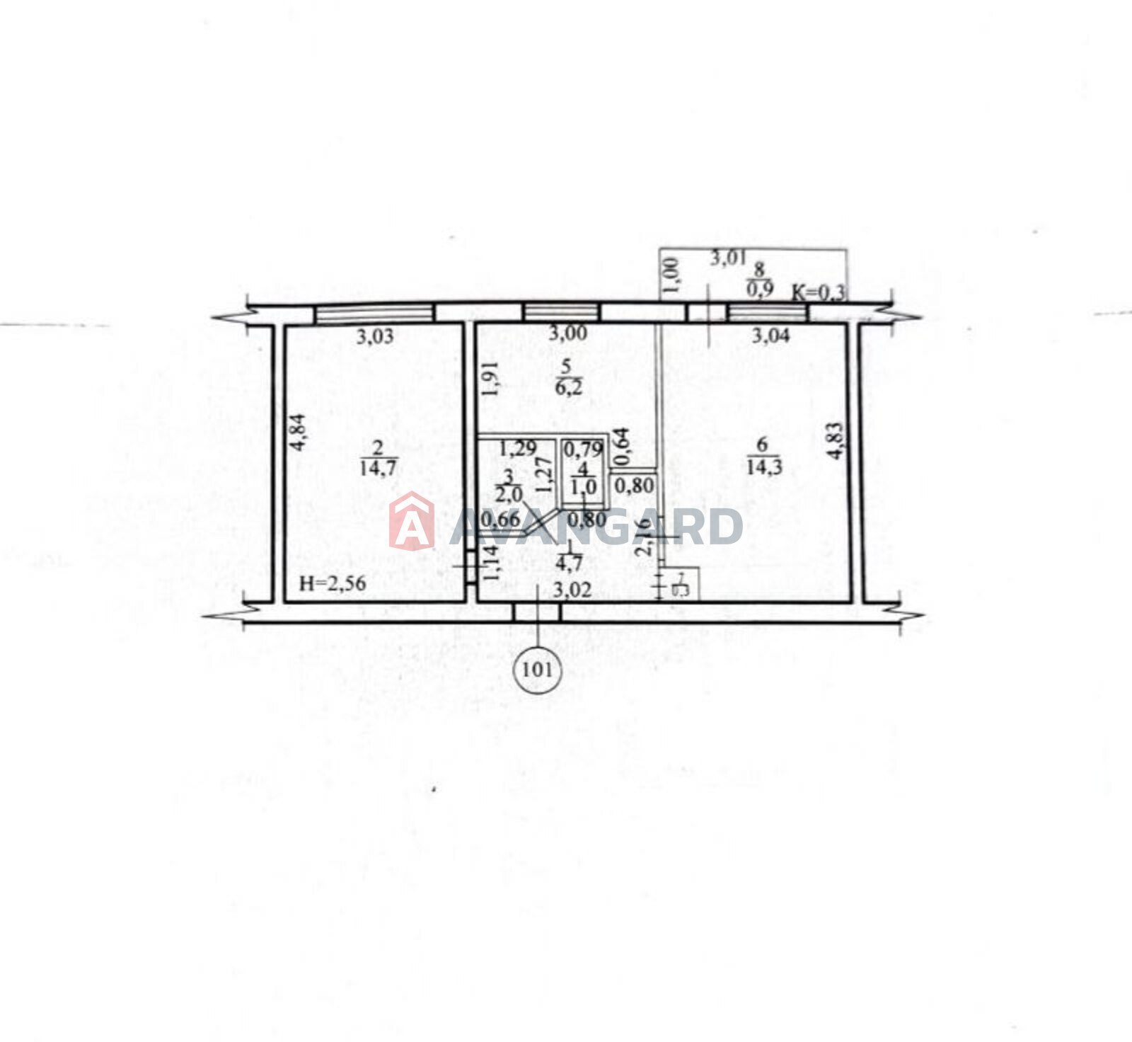 2 ����. ��������, 44,1/29/6,2 ��. �., 4/5 ���� ���� 20