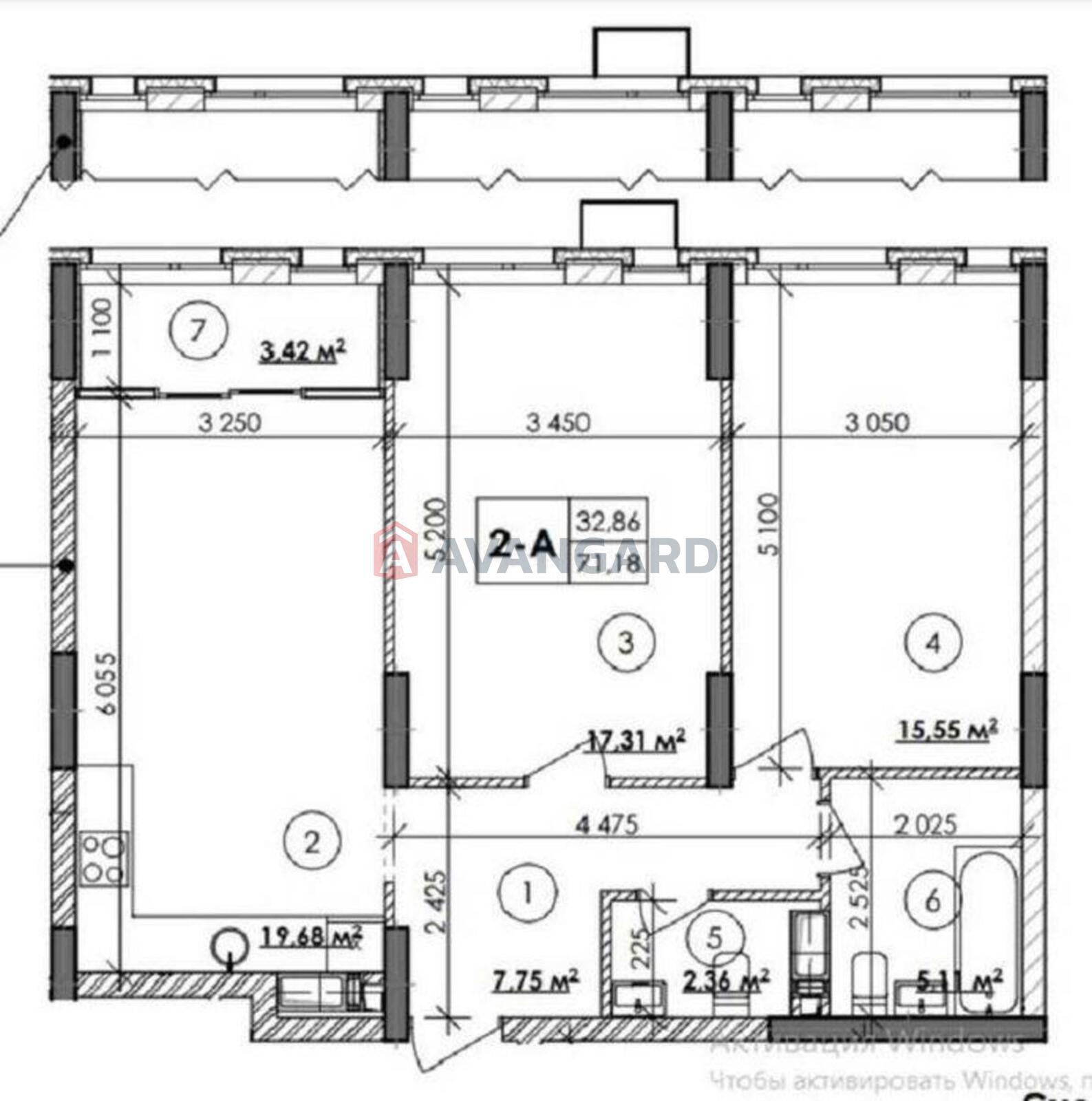 2 комн. квартира, 71/-/20 кв. м., 10/25 этаж фото 9 2 комн. квартира, 71/-/20 кв. м., 10/25 этаж фото 9