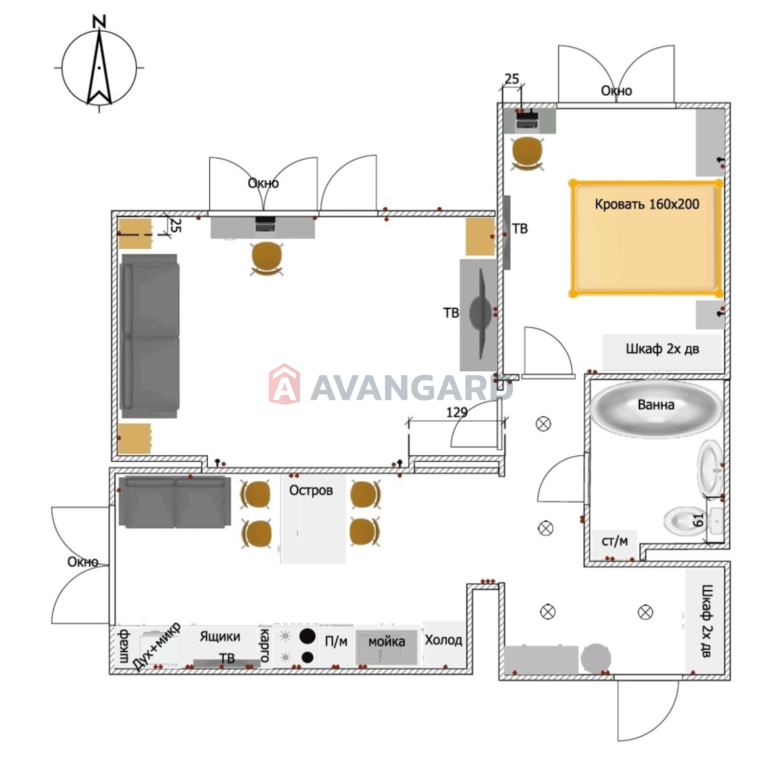 2 кім. квартира, 55/40/15 кв. м., 5/28 поверх фото 15 2 кім. квартира, 55/40/15 кв. м., 5/28 поверх фото 15