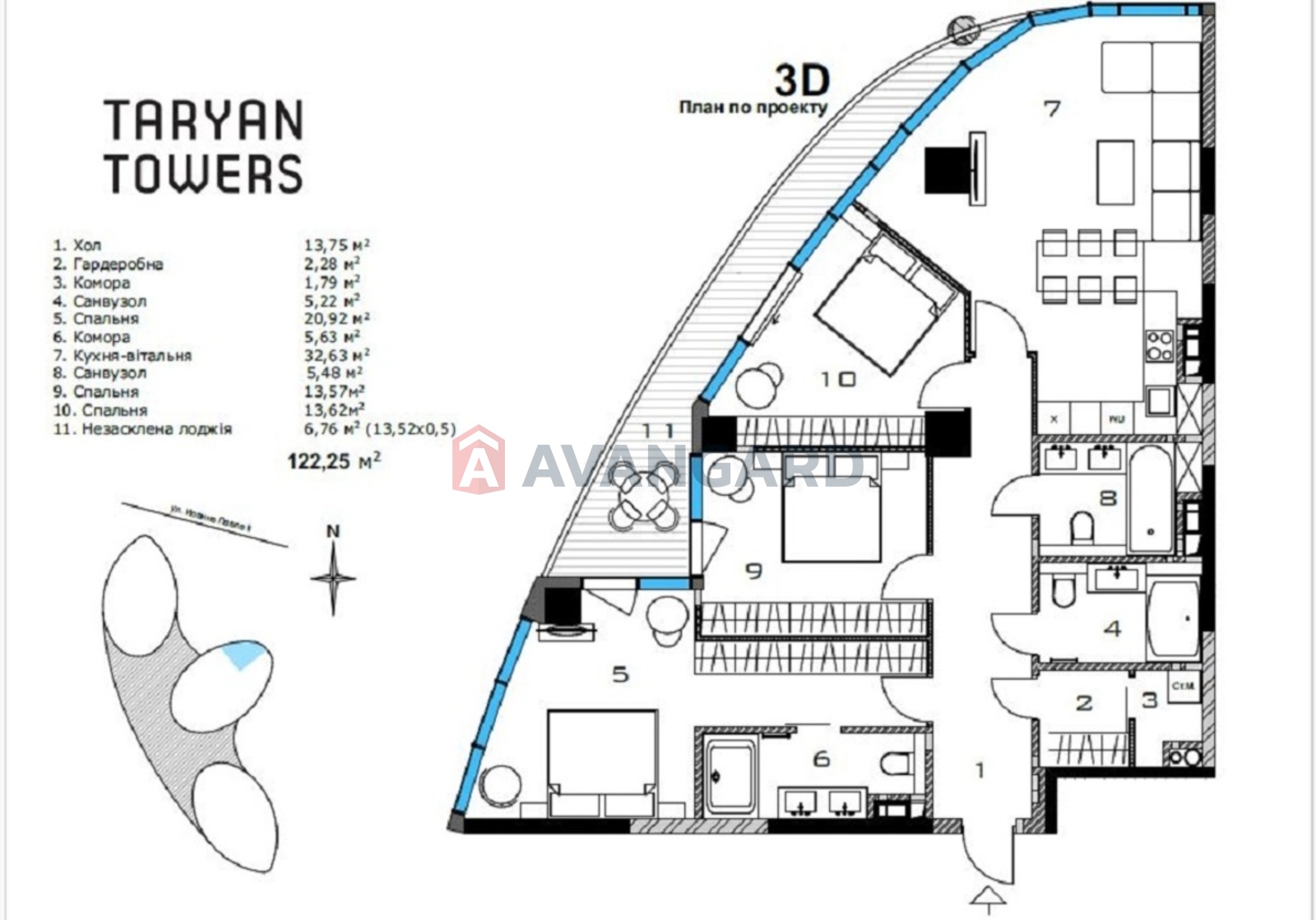 3 ��. ��������, 122/48/33 ��. �., 17/31 ������ ���� 18