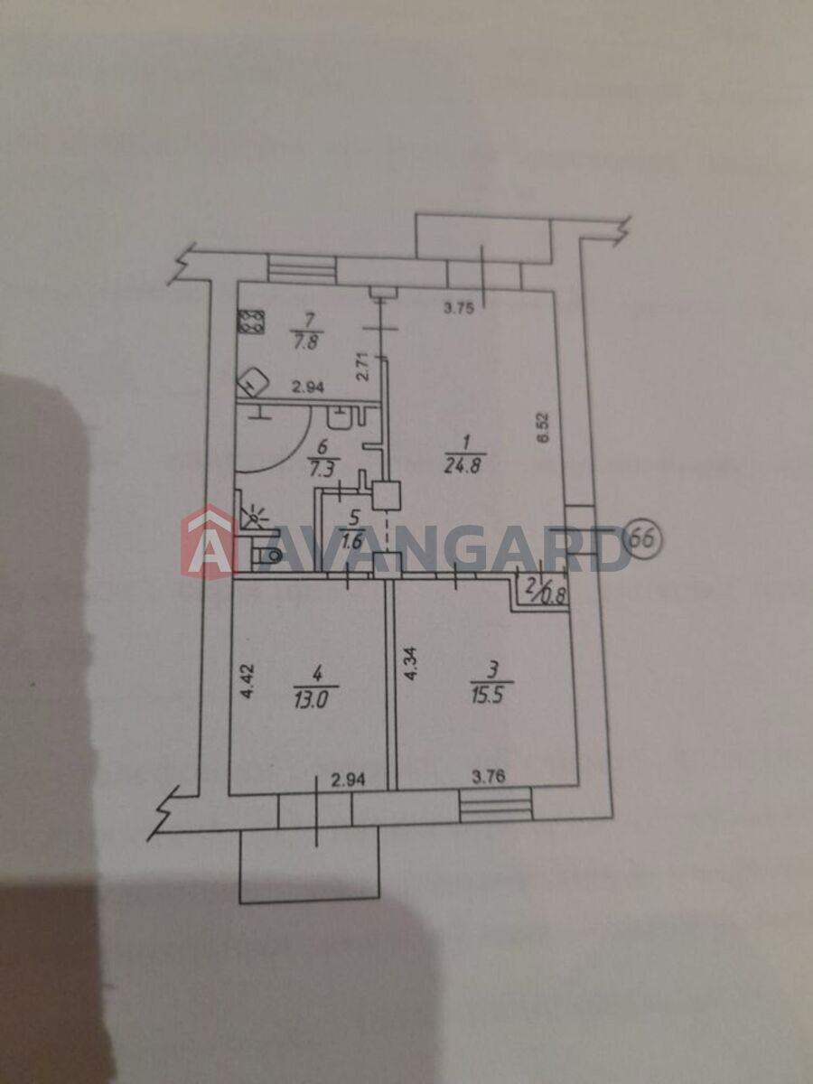 3 комн. квартира, 73/-/8 кв. м., 4/5 этаж фото 8 3 комн. квартира, 73/-/8 кв. м., 4/5 этаж фото 8