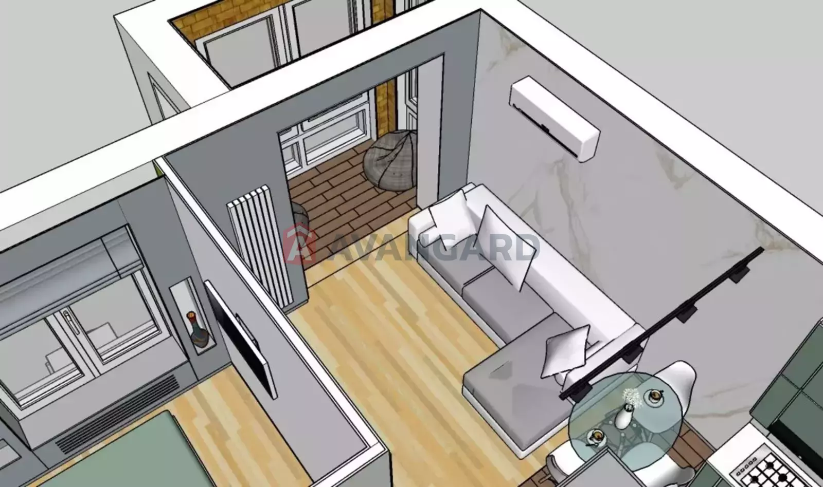 1 кім. квартира, 71,3/-/31 кв. м., 9/10 поверх фото 6 1 кім. квартира, 71,3/-/31 кв. м., 9/10 поверх фото 6