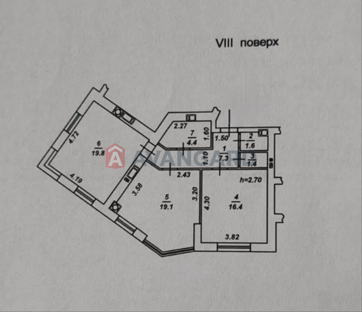 2 кім. квартира, 70/-/19 кв. м., 8/10 поверх фото 14 2 кім. квартира, 70/-/19 кв. м., 8/10 поверх фото 14