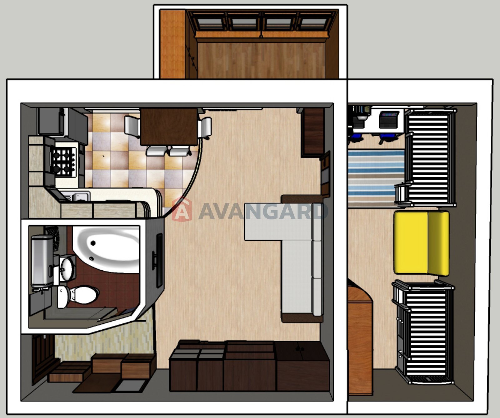 1 комн. квартира, 43/33/7 кв. м., 5/5 этаж фото 7 1 комн. квартира, 43/33/7 кв. м., 5/5 этаж фото 7