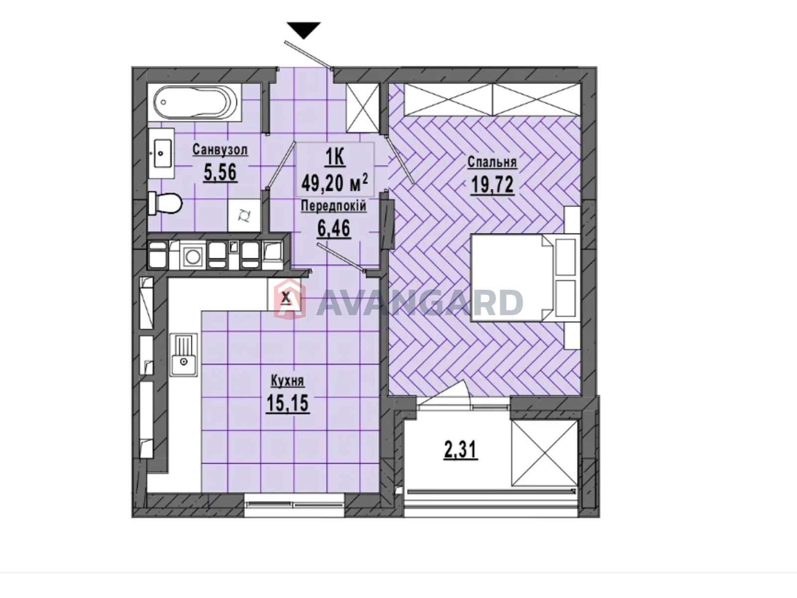 1 ����. ��������, 49,08/34,87/15,15 ��. �., 2/8 ���� ���� 8