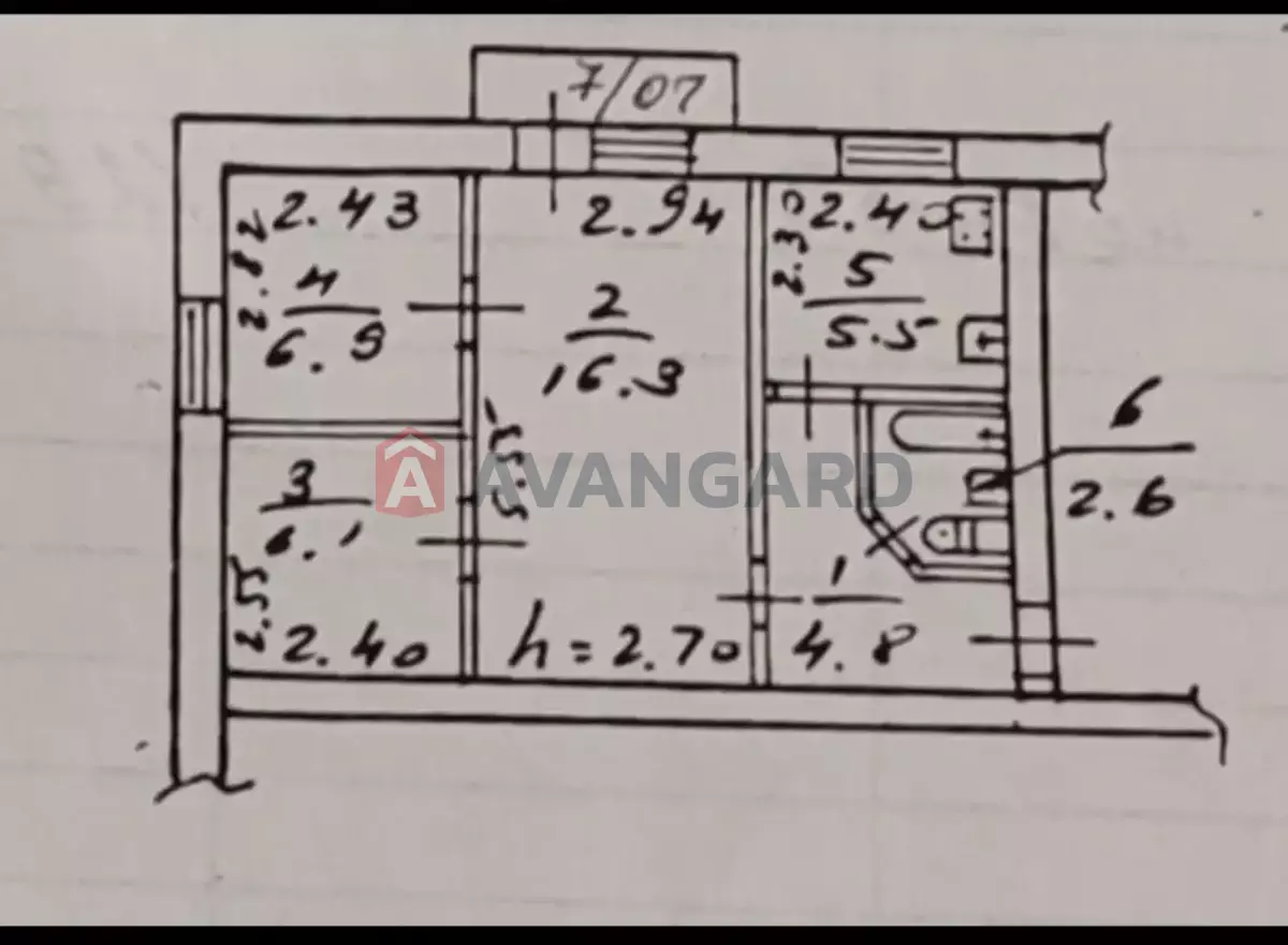 3 ��. ��������, 43/23/5 ��. �., 2/2 ������ ���� 13