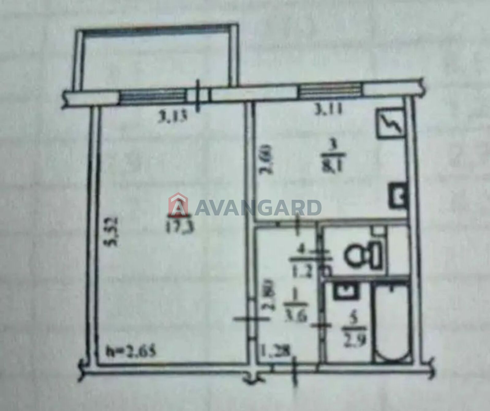 1 ��. ��������, 36,1/17,4/8,5 ��. �., 10/22 ������ ���� 8