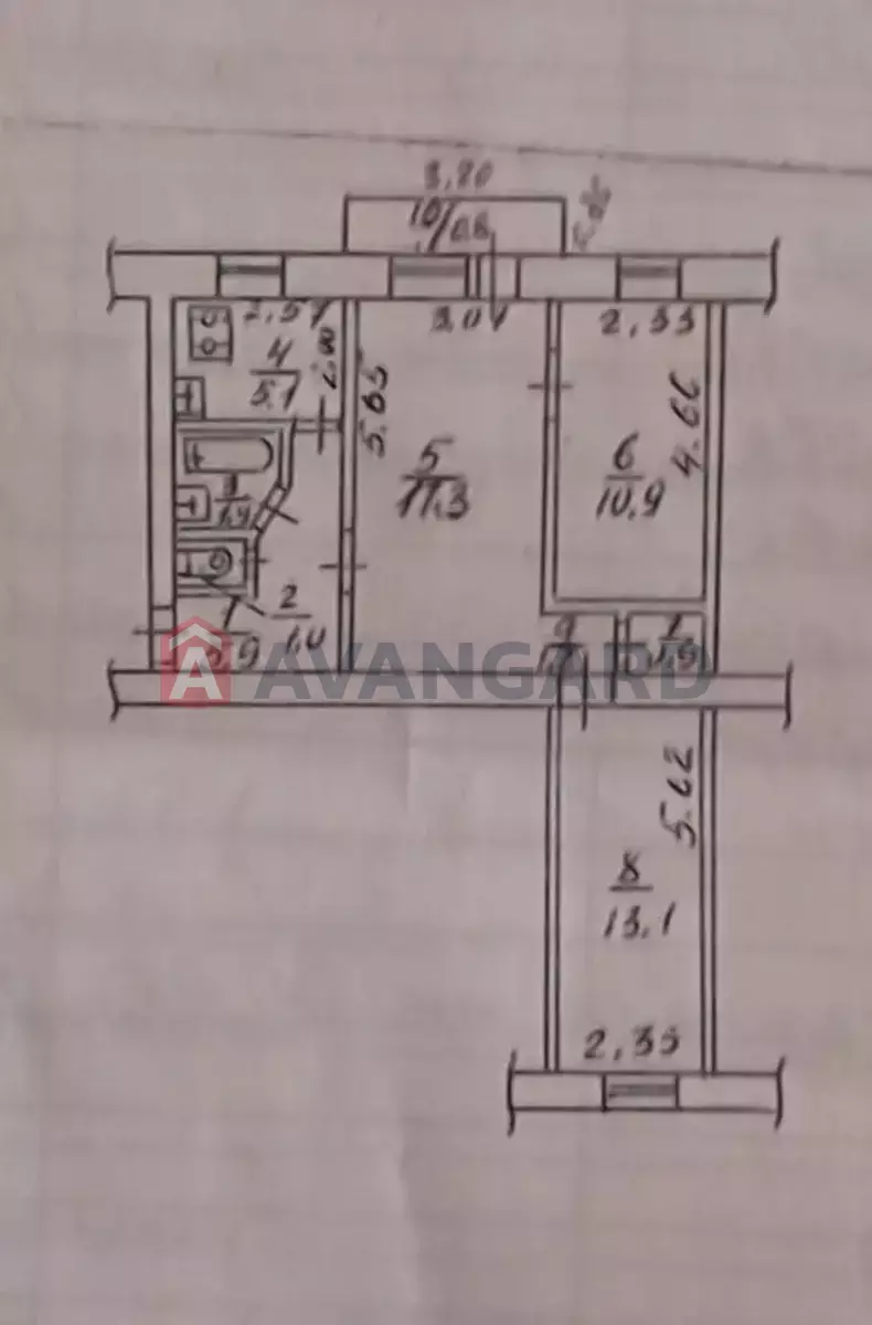 3 ��. ��������, 58/43/6 ��. �., 5/5 ������ ���� 25